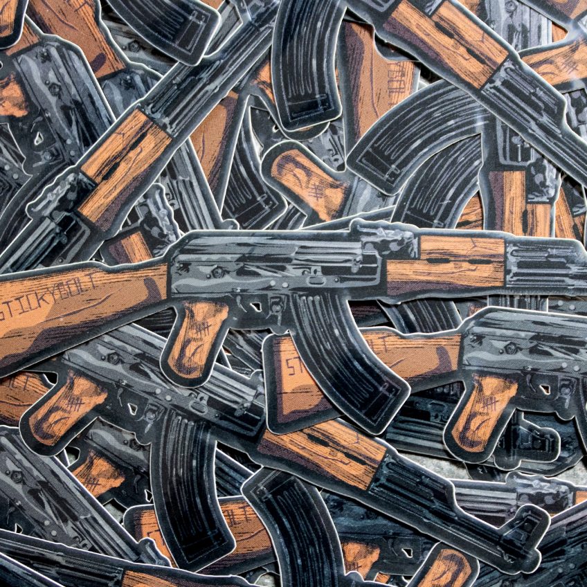 Sticker Pack Ak Metallic AK Sticker - StickyBolt