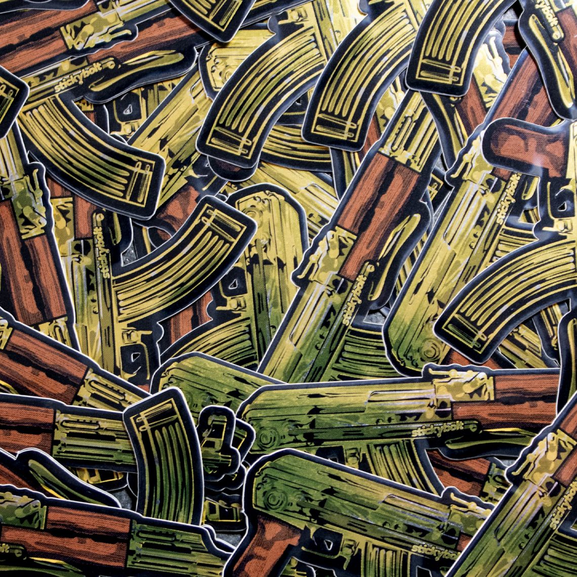 Sticker Pack Ak Metallic Gold AK Sticker - StickyBolt